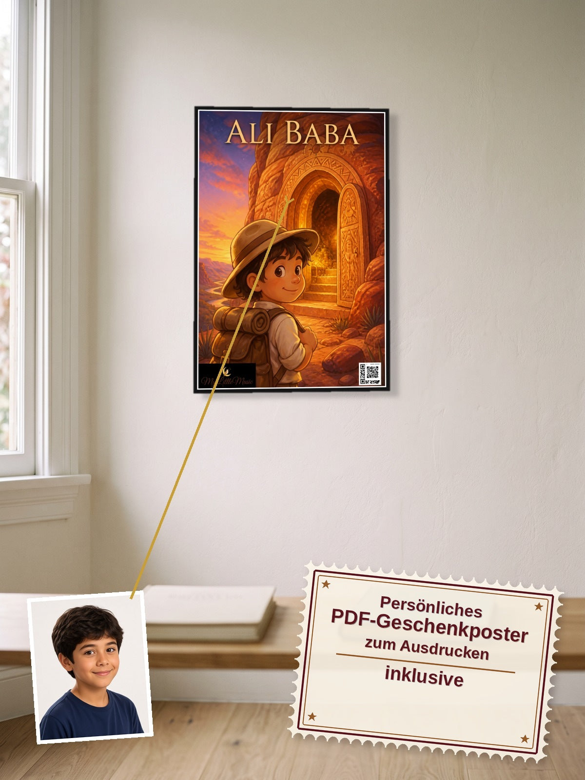 Ali Baba — Dein personalisierbares Hörspiel — persönliches PDF-Geschenkposter zum Ausdrucken inklusive