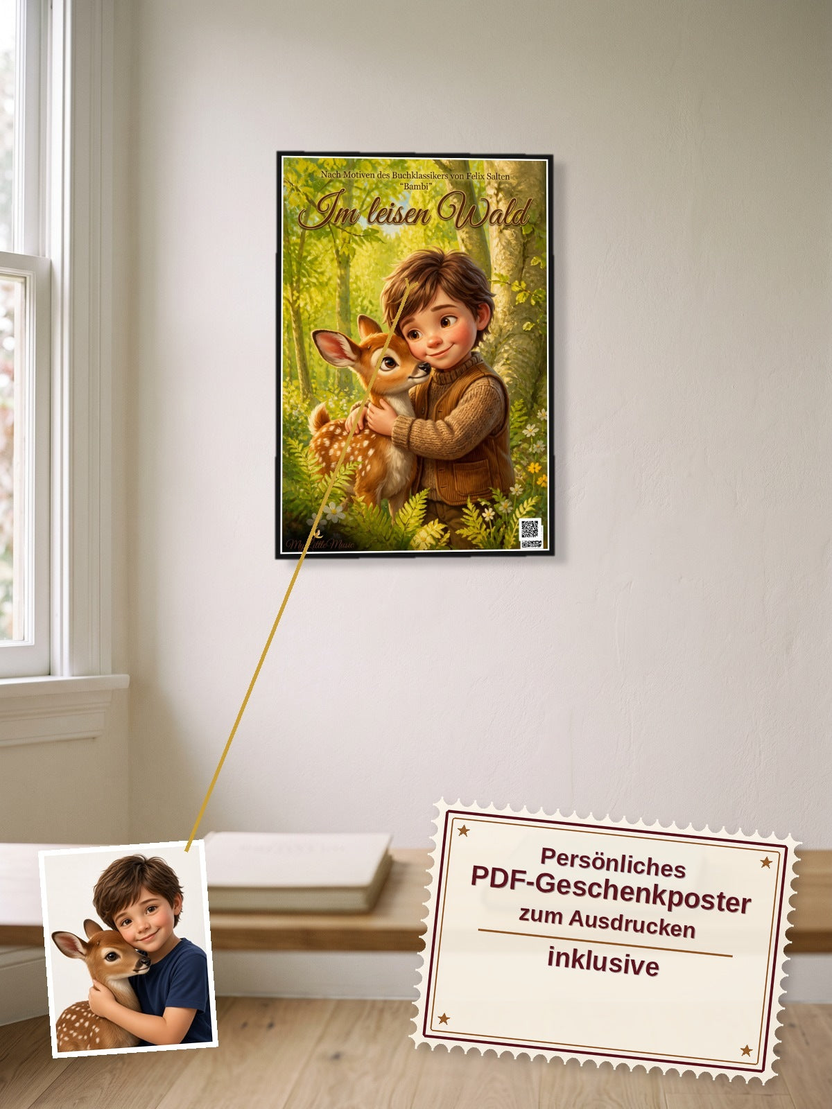 Bambi — Dein persönliches Hörspiel — persönliches PDF-Geschenkposter zum Ausdrucken inklusive