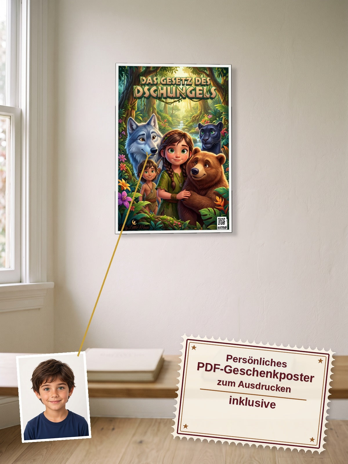 Das Dschungelbuch — Dein personalisierbares Hörspiel — persönliches PDF-Geschenkposter zum Ausdrucken inklusive