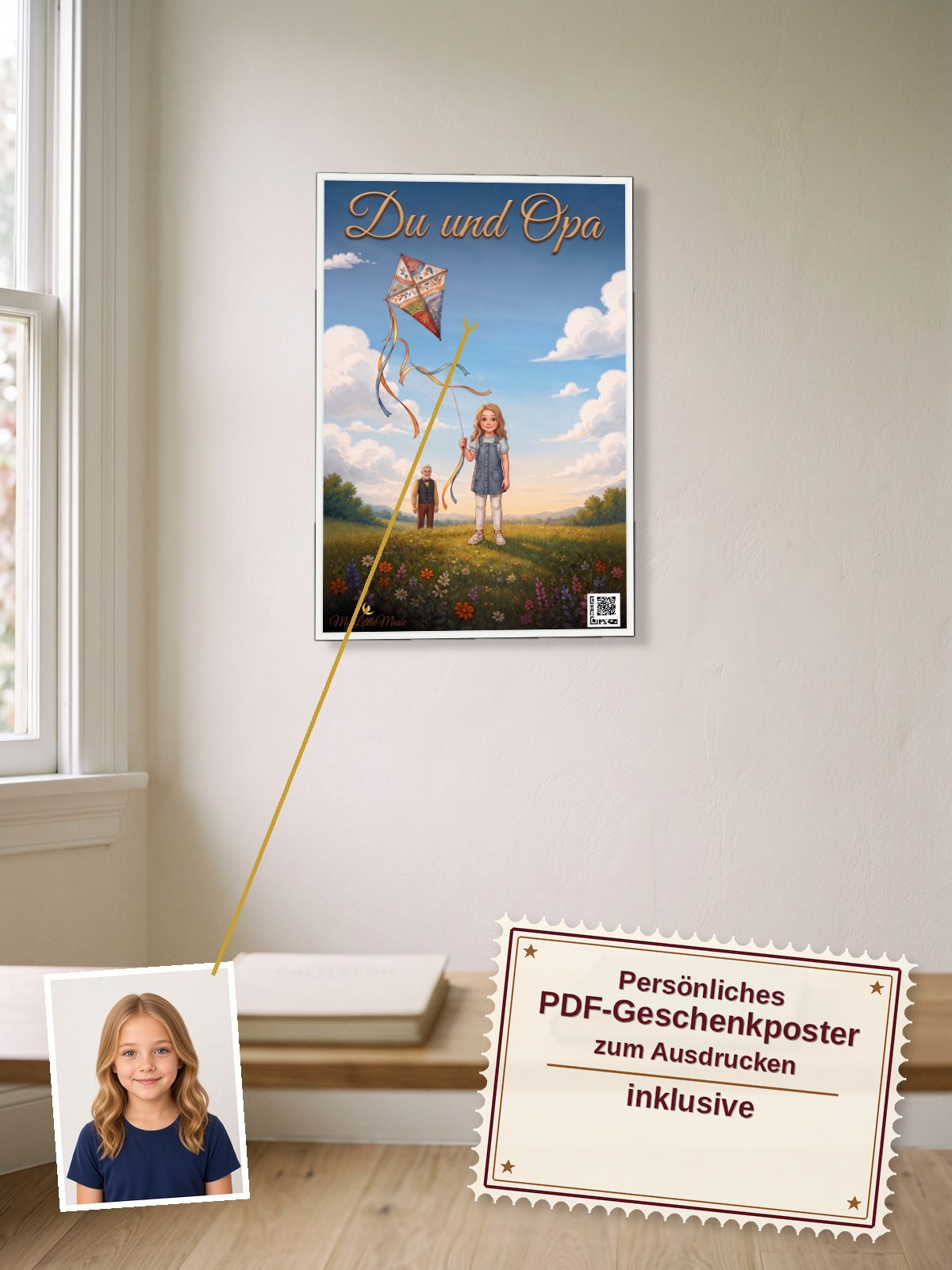 Du und Opa — Dein personalisierbares Hörspiel — persönliches PDF-Geschenkposter zum Ausdrucken inklusive