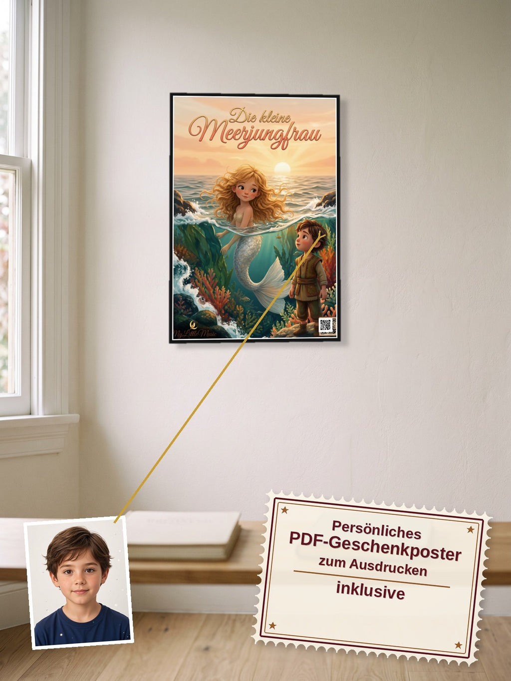 Die kleine Meerjungfrau — Dein personalisierbares Hörspiel — persönliches PDF-Geschenkposter zum Ausdrucken inklusive