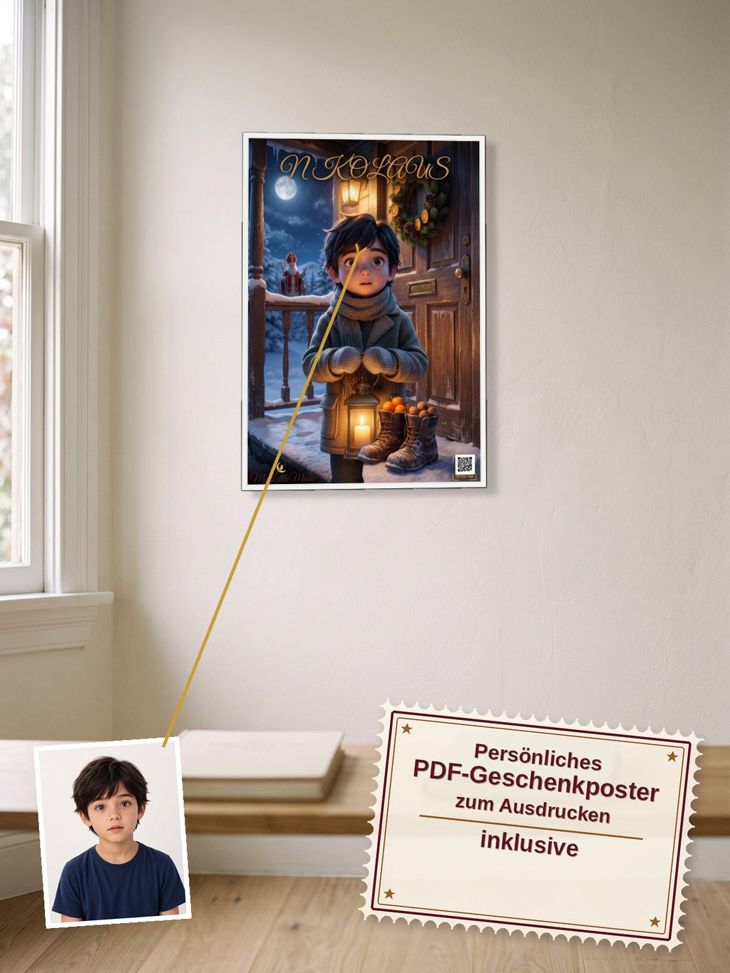 Nikolaus — Dein personalisierbares Hörspiel — persönliches PDF-Geschenkposter zum Ausdrucken inklusive