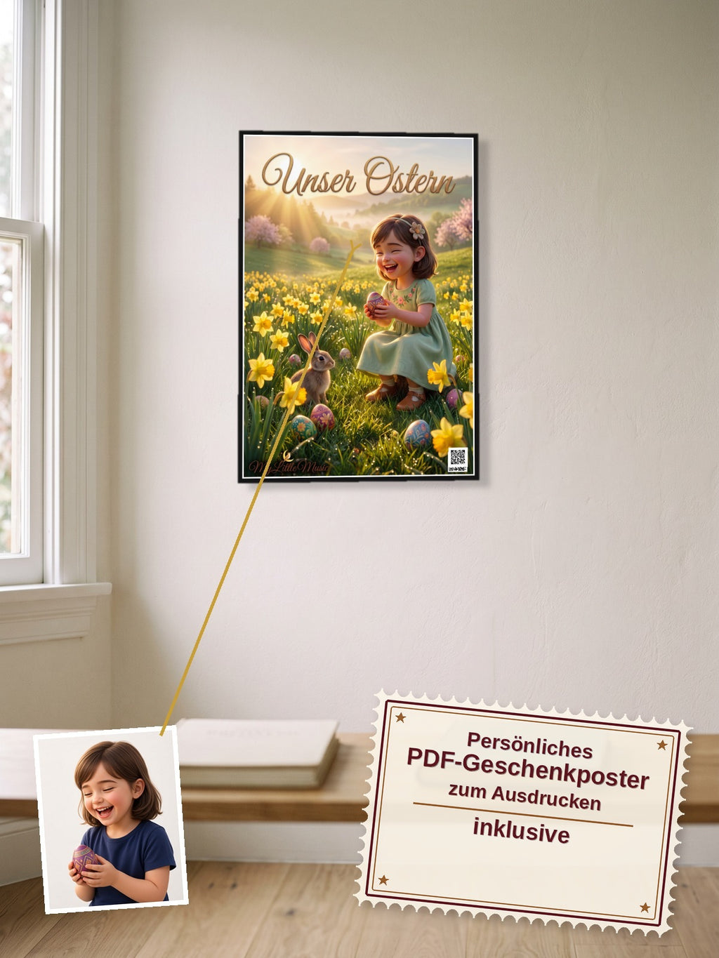 Unser Ostern — Dein personalisierbares Hörspiel — persönliches PDF-Geschenkposter zum Ausdrucken inklusive