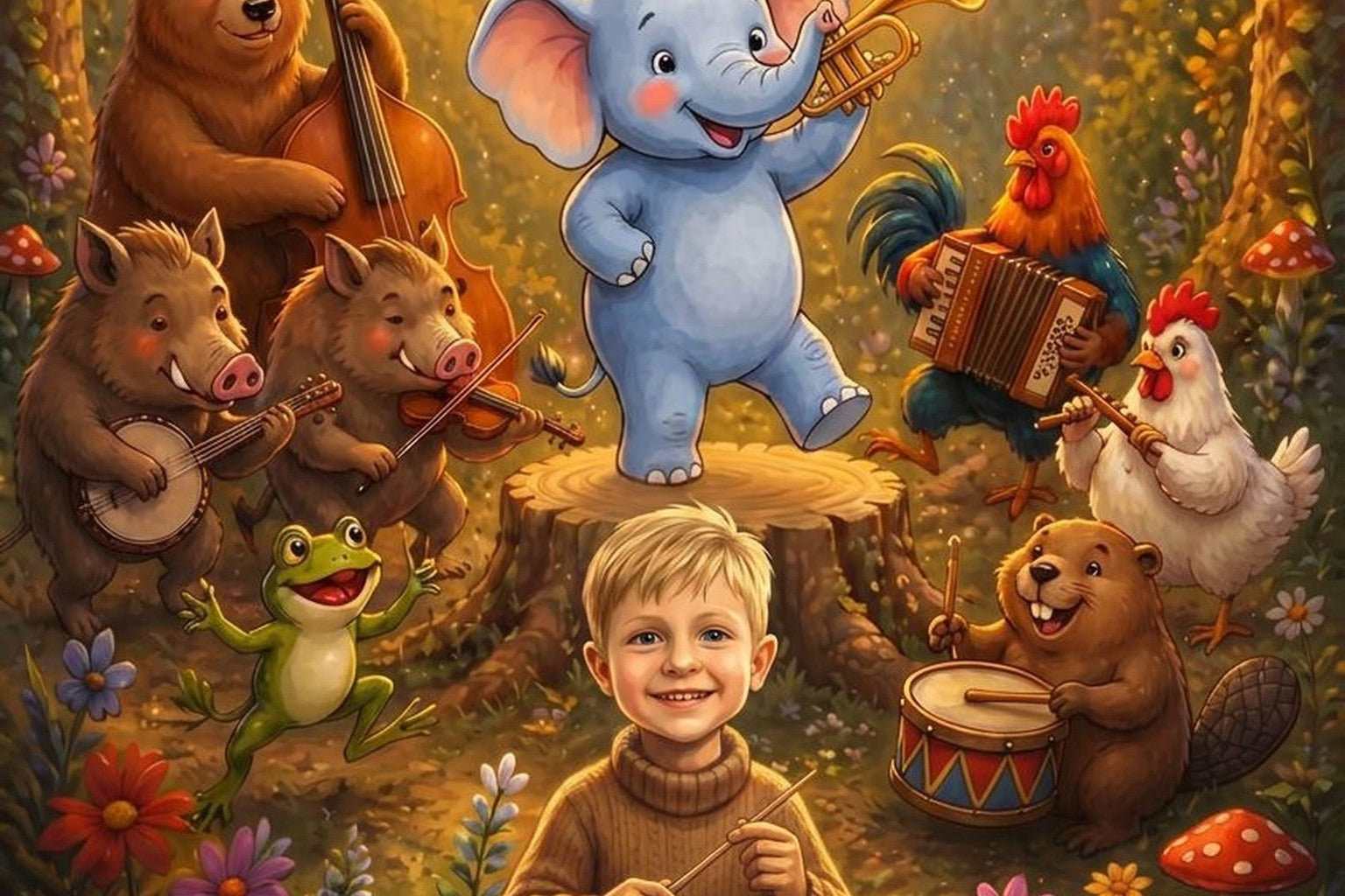 Konzert der Tiere: Kind in der Szene, aus dem Produktcover